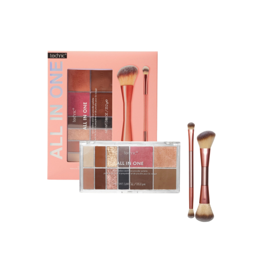 Technic Cosmetics - Set de maquillage All in One Palette & Brushes