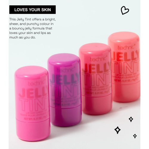 Technic Cosmetics - Teinture pour les lèvres et les joues Jelly Tint - Pink Burst