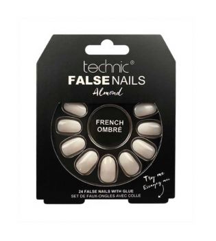 Technic Cosmetics - Faux ongles False Nails Almond -  French Ombré