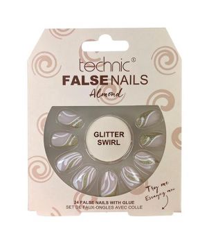 Technic Cosmetics - Faux Ongles False Nails Almond - Glitter Swirl