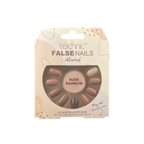 Technic Cosmetics - Faux ongles False Nails Almond - Nude Rainbow