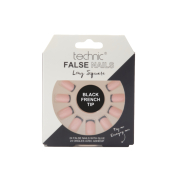 Technic Cosmetics - Faux ongles False Nails Long Square - Black French Tip