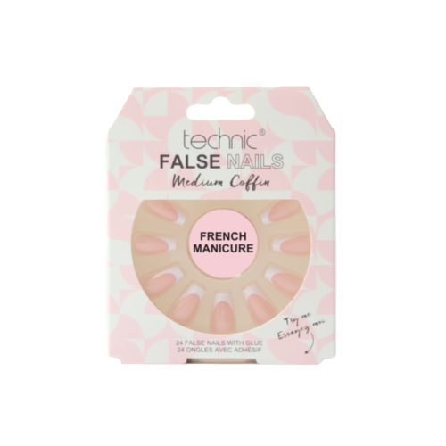 Technic Cosmetics - Faux ongles False Nails Medium Coffin - French Manicure
