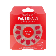 Technic Cosmetics - Faux Ongles False Nails Short Square - Solar Red