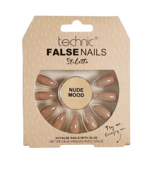 Technic Cosmetics - False Nails False Nails Stiletto - Nude Mood