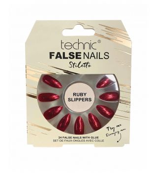Technic Cosmetics - Faux Ongles False Nails Stiletto - Ruby Slippers