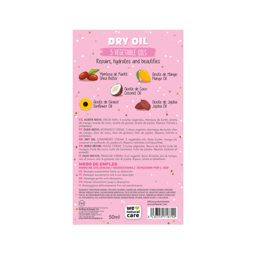 The Fruit Company - Huile sèche à paillettes - Fraise et crème