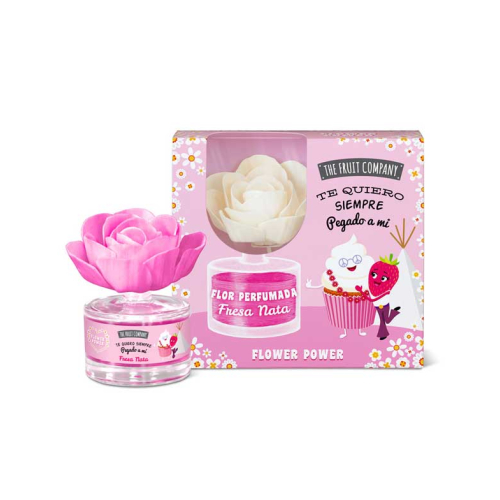 The Fruit Company - Assainisseur de fleurs parfumé Flower Power - Fraise et crème