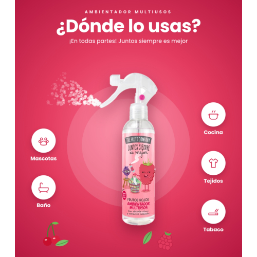 The Fruit Company - Désodorisant multi-usages en spray - Fruits Rouges