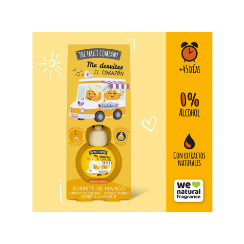 The Fruit Company - Désodorisant pour voiture - Sorbet à la mangue