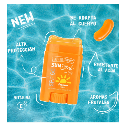 The Fruit Company - Stick solaire SPF50 - Noix de coco