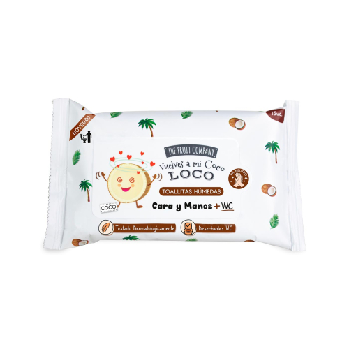 The Fruit Company - Lingettes biodégradables - Noix de Coco