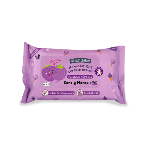 The Fruit Company - Lingettes biodégradables - Mûres
