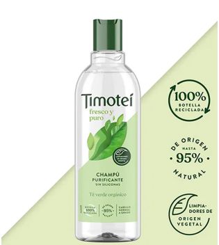 Timotei - Shampoing purifiant au Thé vert bio - Cheveux gras