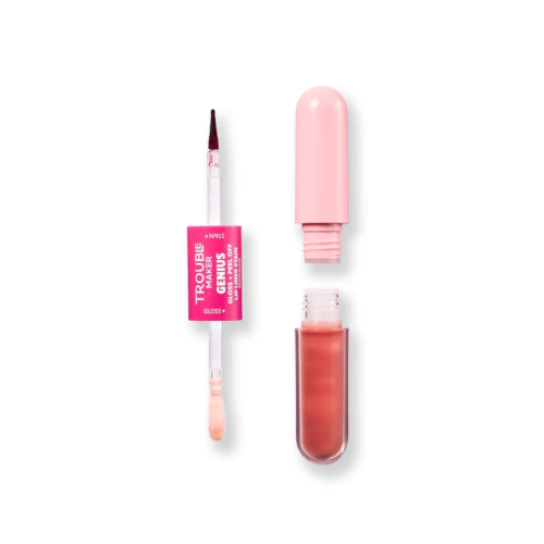 Trouble Maker  - Duo Teinte à Lèvres peel-off + Gloss à Lèvres Genius - Brainwave Rose Pink
