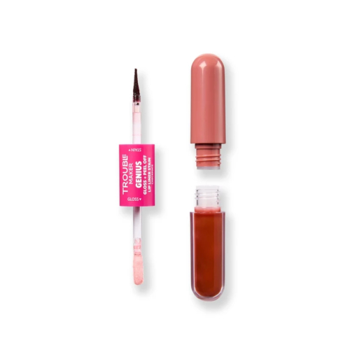 Trouble Maker - Duo Teinte à lèvres peel-off  + Gloss à lèvres Genius - Checkmate Peach Pink