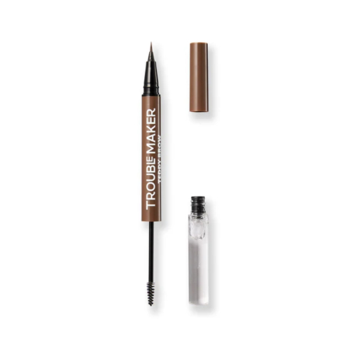 Trouble Maker - Crayon fixateur de sourcils 2 en 1 Teddy Brow Builder - Medium Brown