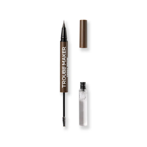 Trouble Maker  - Crayon fixateur de sourcils 2 en 1 Teddy Brow - Dark Brown