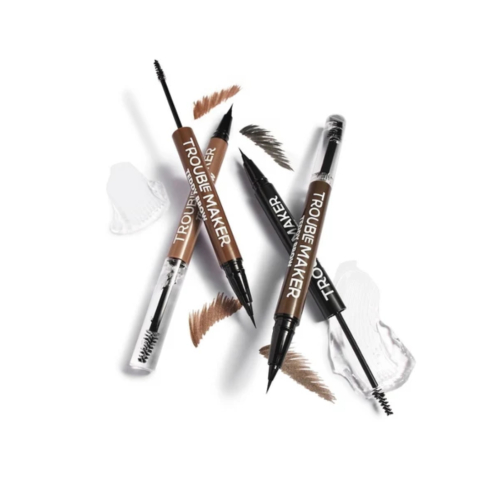 Trouble Maker - Crayon fixateur de sourcils 2 en 1  Teddy Brow - Light Brown