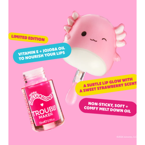 Trouble Maker - *Squishmallows* - Baume à lèvres Melt Down - Archie the Axolotl