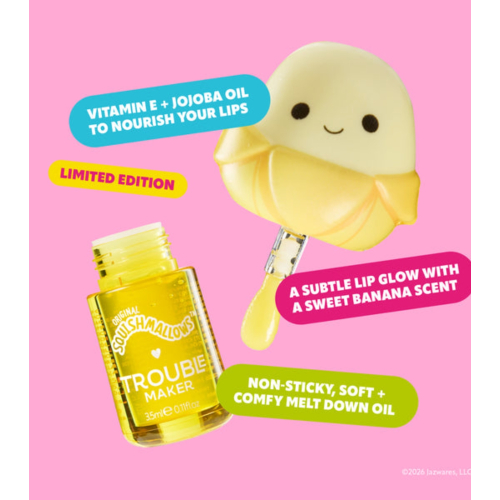 Trouble Maker - *Squishmallows* - Baume à lèvres Melt Down - Junie the Banana