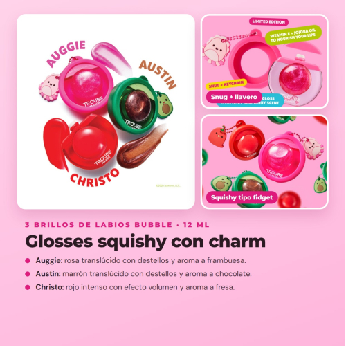 Trouble Maker x Squishmallows - Collection Complète Édition Limitée - 14 Produits : 3 Palettes de Fards à Paupières + Mascara + 3 Huiles à Lèvres + 3 Brillants à Lèvres + 4 Brumes Faciales
