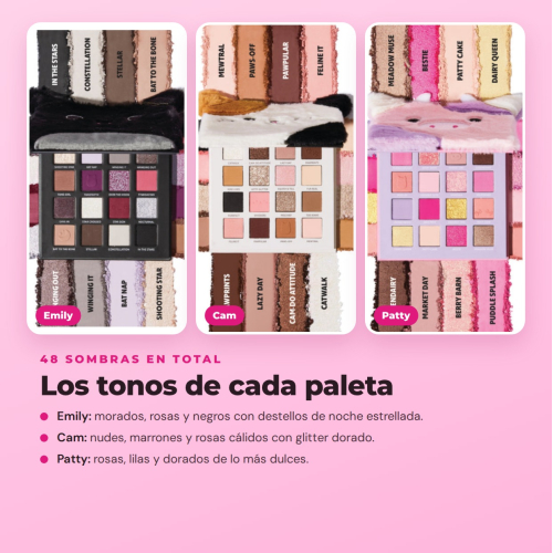 Trouble Maker x Squishmallows - Collection Complète Édition Limitée - 14 Produits : 3 Palettes de Fards à Paupières + Mascara + 3 Huiles à Lèvres + 3 Brillants à Lèvres + 4 Brumes Faciales