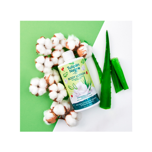 Tulipán Negro - Lait Corporel - Aloe Vera, Extrait de Coton et Rose Musquée