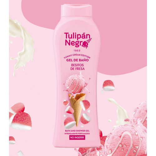 Tulipán Negro - *Yummy Cream Edition* - Gel de bain 650ml - Besitos de Fresa