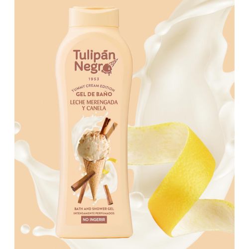 Tulipán Negro - *Yummy Cream Edition* - Gel de bain 650ml - Leche Merengada & Canela