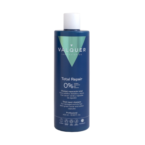 Valquer - Shampooing sans Sulfates et sans Silicone Réparation totale 400ml