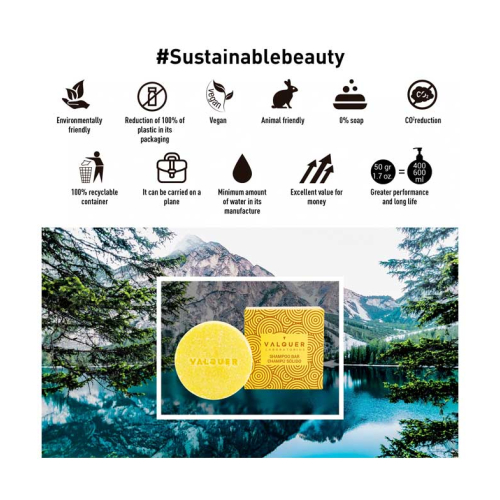 Valquer - Shampooing à l'acide solide - Extrait de citron et de cannelle