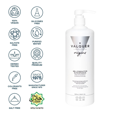 Valquer - Gel conducteur haute efficacité 1000ml