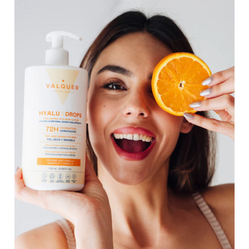 Valquer - Lait Corps Hydratant 72h Hyaludrops - Orange et Vanille