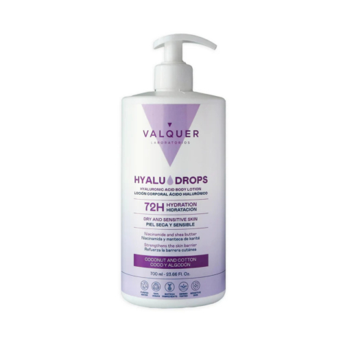 Valquer - Lait Corps Hydratant 72h Hyaludrops - Noix de Coco et Coton