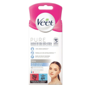 Veet - Bandes de cire pour l'épilation du visage Pure - Peau sensible (40u)