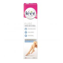 Veet - Crème dépilatoire pour les jambes et le corps Pure - Peaux sensibles