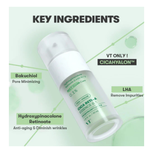 VT Cosmetics - Essence pour le visage qui affine les pores CICA Reti-A 0.1