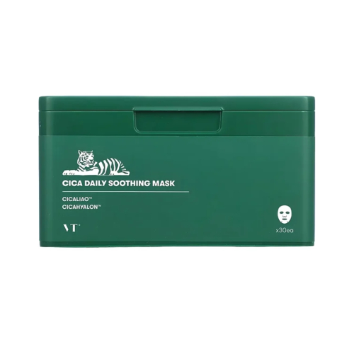 VT Cosmetics - Pack de masques pour le visage Cica Daily Soothing - 30 unités