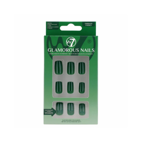W7 Cosmetics - Ongles artificiels Glamorous Nails - Emerald Energy