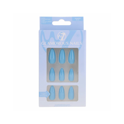 W7 Cosmetics - Ongles artificiels Glamorous Nails - Whisper Blue