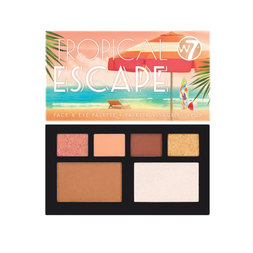 W7 - Palette de fards à paupières et visage Tropical Escape - Clair-Moyen