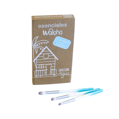 Wailoha - *Colección agua* - Set de 3 pinceaux spéciaux pour estomper - Nº105, 108 y 110