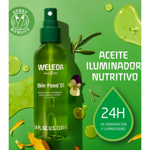 Weleda - Huile Sèche Ultra Légère Visage et Corps Skin Food - Peau Normale et Sèche