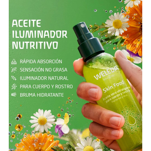 Weleda - Huile Sèche Ultra Légère Visage et Corps Skin Food - Peau Normale et Sèche