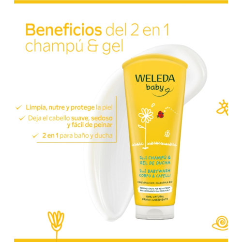 Weleda - Shampooing et corps de lavage Baby - Calendula