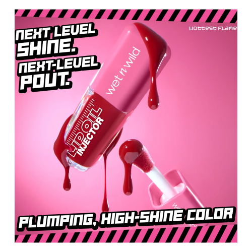 Wet n Wild - Huile à lèvres Lip oil Injector - Hottest Flame