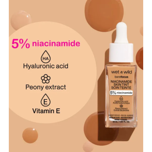 Wet N Wild - Fond de teint Bare Focus Niacinamide Skin Tint - Cream Beige