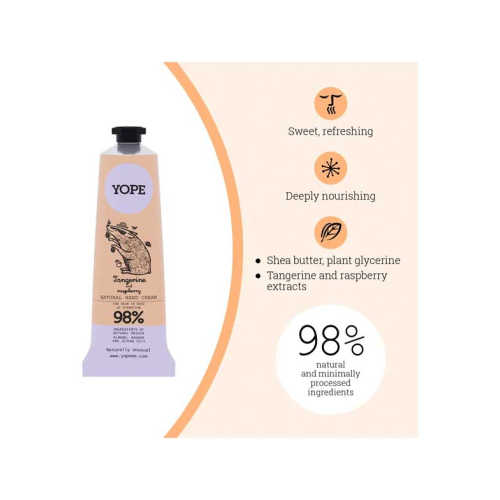 Yope - Crème Mains Mandarine et Framboise