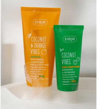 Ziaja - *Coconut and Orange Vibes* - Shampoing hydratant et rafraîchissant - Tous types de cheveux
